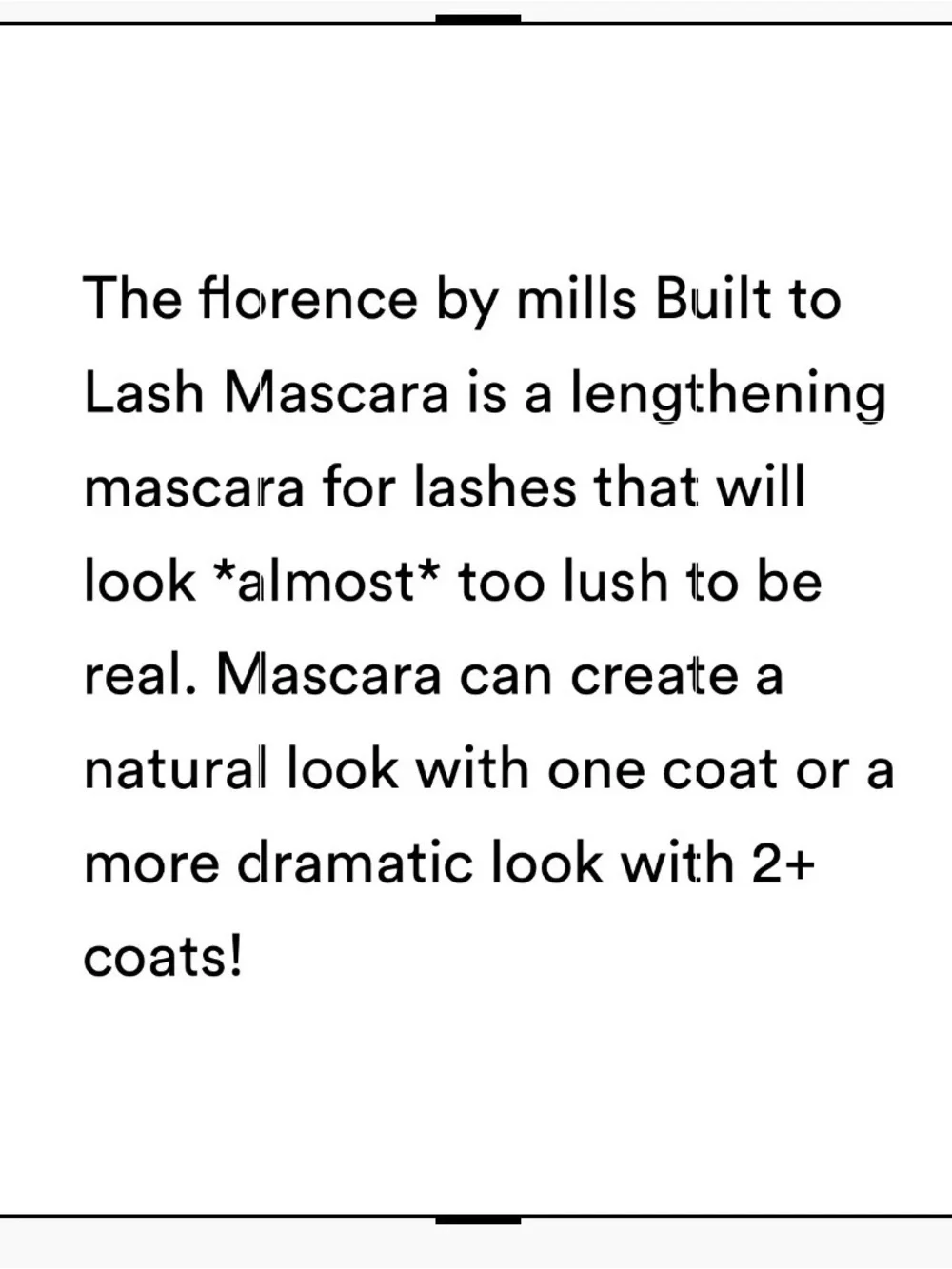 Florence Lavender Lash Mascara — Black Volume & Definition